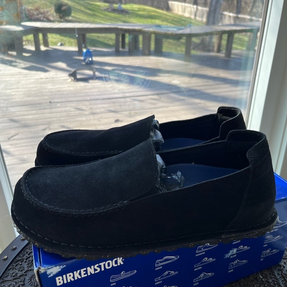 NEW BIRKENSTOCK UTTI SUEDE SLIP ON SHOES IN BLACK 45 12 main image 11